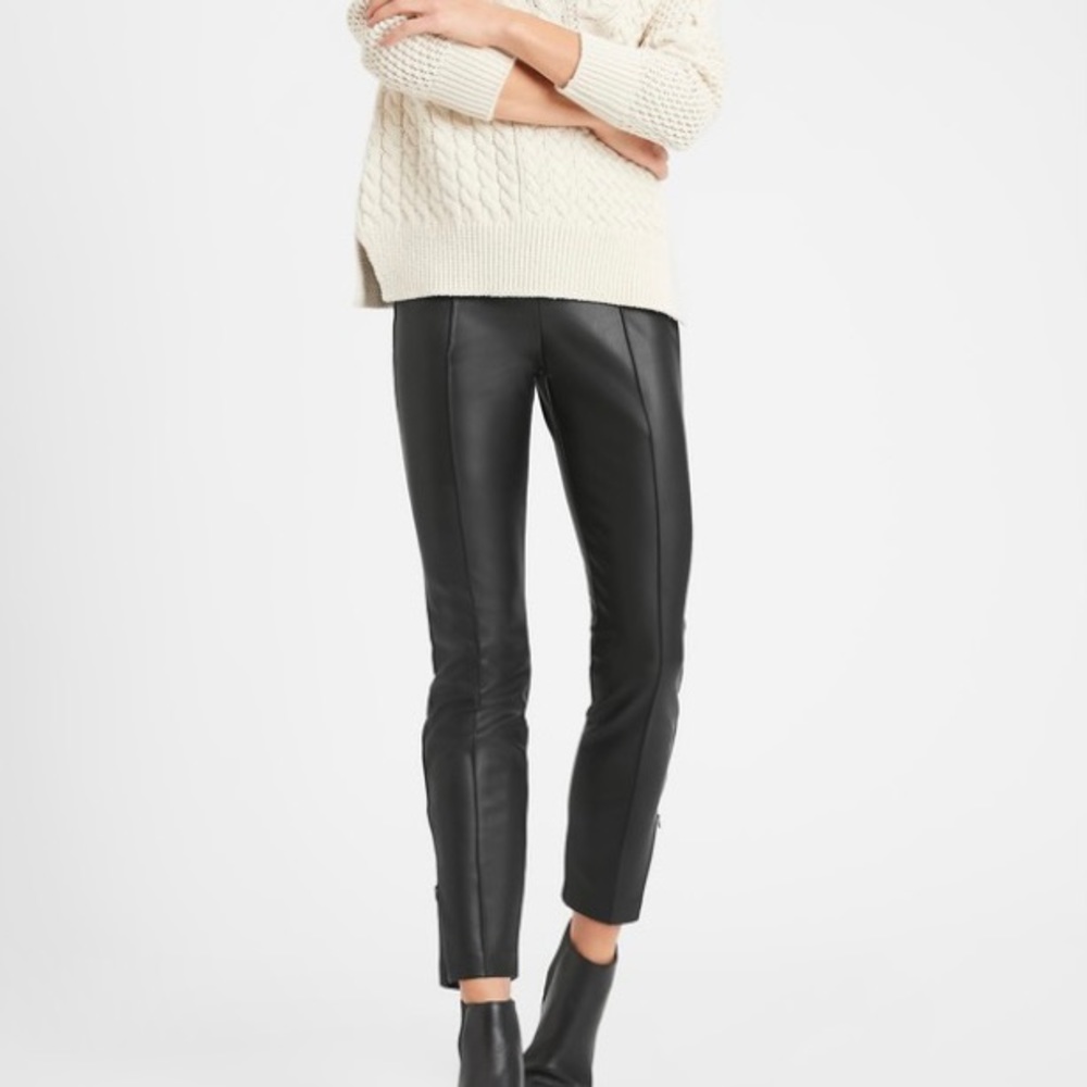 Banana Republic faux leather crop pants
